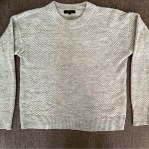 Quince Baby Alpaca Diamond Stitch Gray Sweater